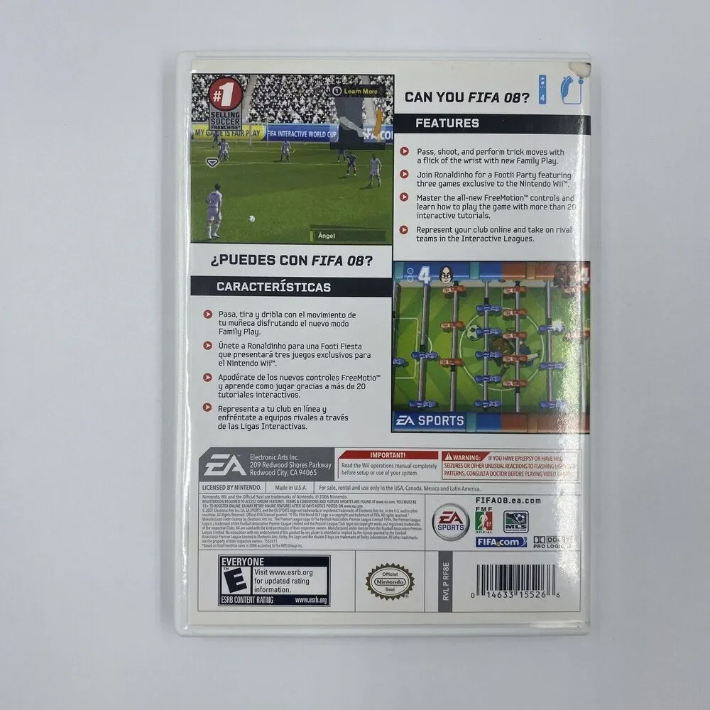 FIFA Soccer 08 (Nintendo Wii, 2007) CIB‎ TESTED WORKING